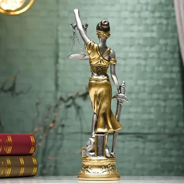 Themis Adalet Terazisi Heykeli Büyük 55cm - Resim 4