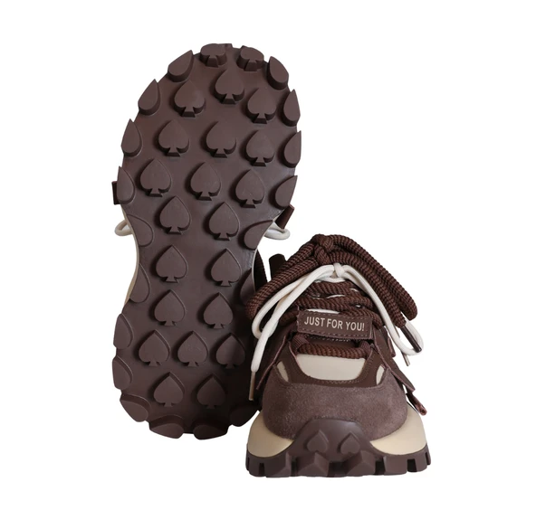 Lufian Yoko Kahverengi Kadın Sneaker - Resim 3
