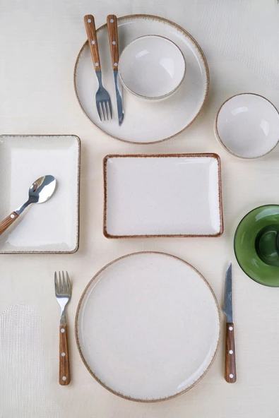 Kütahya Porselen Moderna Kahvaltı Takımı Tarçın 6 Parça 2 Kişilik