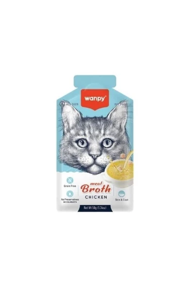 Wanpy Kediler için Tavuk Eti Çorbası 50gr - 1