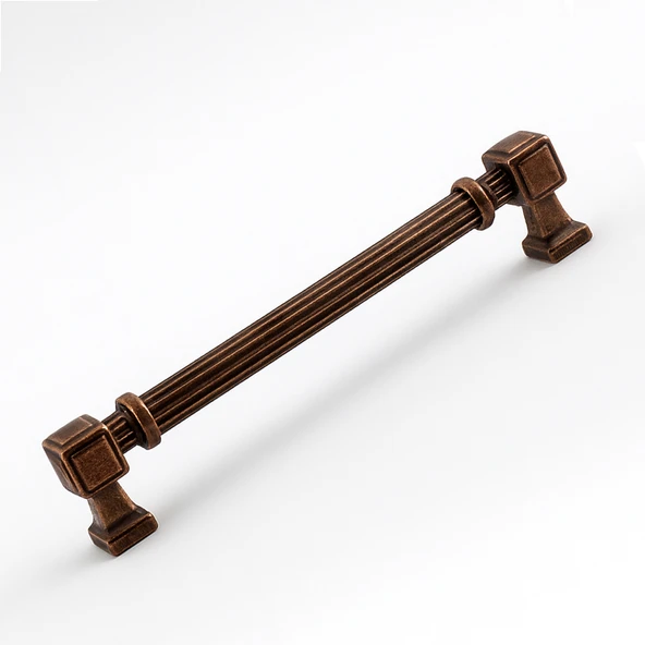 Talas 160 mm Çizgili Antik Bakır Metal Kulp Mobilya Çekmece Mutfak Dolabı Dolap Kulpları Kulb 16 cm ürün görseli