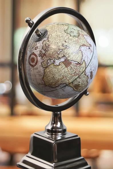 Dünya Küre Stantlı Dekoratif Döner World Globe Sl340-D 26cm - 8