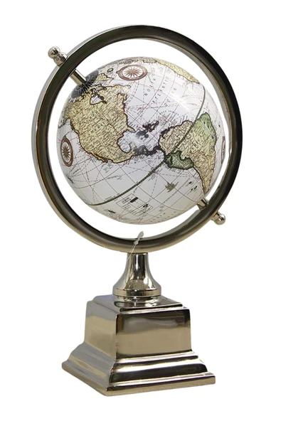 Dünya Küre Stantlı Dekoratif Döner World Globe Sl340-D 26cm - 5