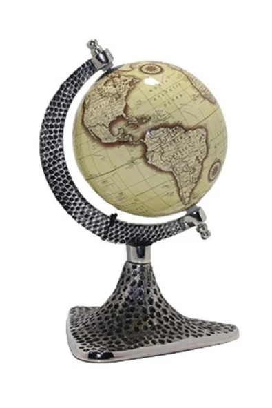 Dünya Küre Stantlı Dekoratif Döner World Globe Sl911-A 24cm - 4