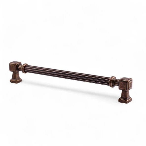 Talas 160 mm Çizgili Antik Bakır Metal Kulp Mobilya Çekmece Mutfak Dolabı Dolap Kulpları Kulb 16 cm - Resim 6