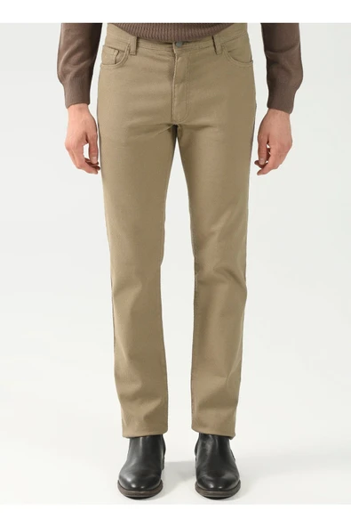 ALTINYILDIZ CLASSICS Normal Bel Boru Paça Comfort Fit Vizon Erkek Pantolon 4a0123100061 - Resim 3