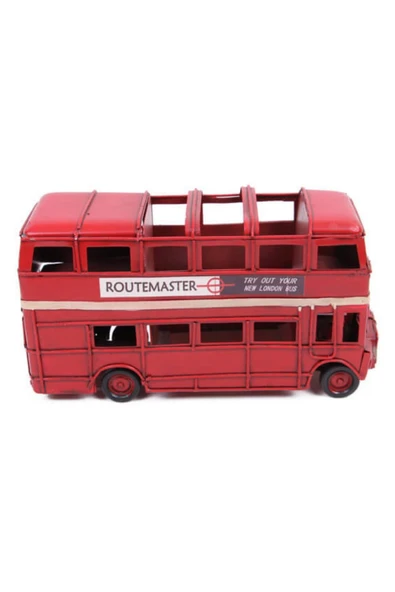 Dekoratif Metal Araba Londra Şehir Otobüsü Kalemlik - Resim 8