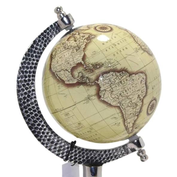 Dünya Küre Stantlı Dekoratif Döner World Globe Sl911-A 24cm - 3