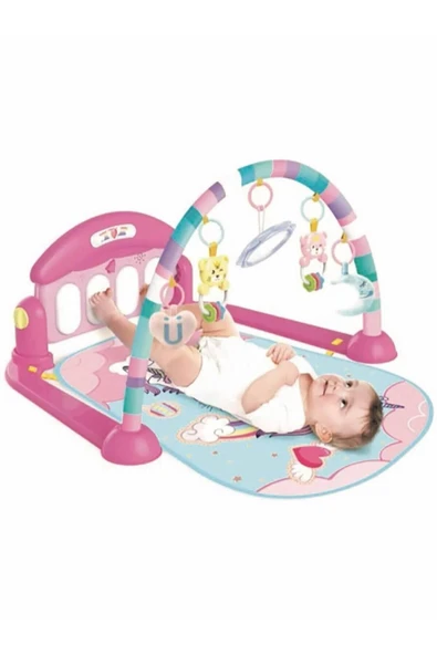 UNİCORN Piyanolu Sesli Işıklı Aynalı Oyun Halısı Yeni Tasarım - 2