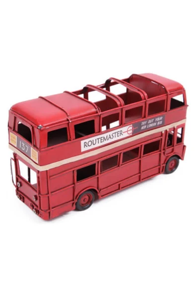 Dekoratif Metal Araba Londra Şehir Otobüsü Kalemlik - Resim 10