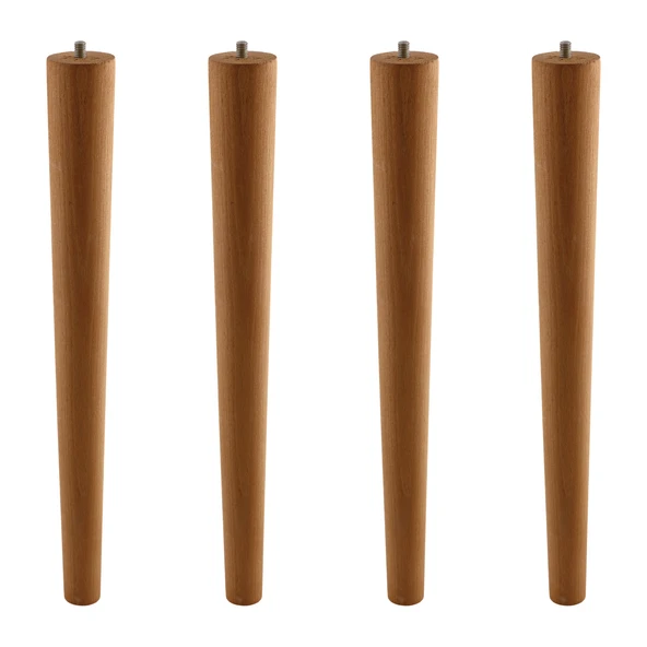Ahşap Kahverengi 4’lü Set 40 cm Doğal Boyalı Sehpa ve Masa Ayağı Modern Mobilya Ayağı Ayakları ürün görseli