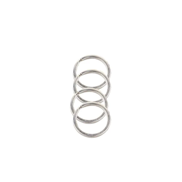 Zincirsiz Boş  Yassı Model Anahtarlık Halkası  2.5 CM (50 Adet)  Gümüş - 1