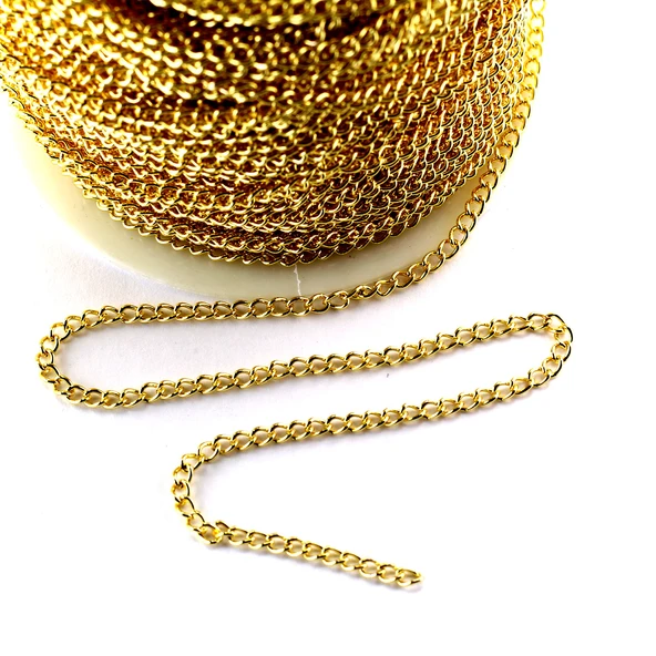 Kolye Takı Ve Aksesuar Zinciri Burgulu Lak Kaplama 4 MM (1 MT)  Gold - 1
