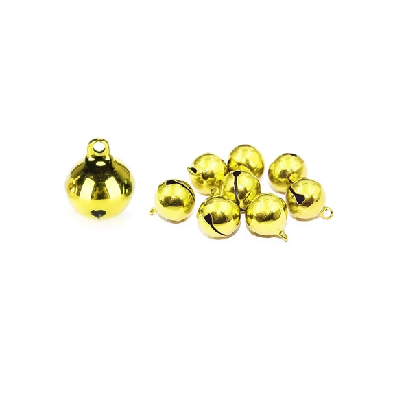 Metal Çıngırak Zil  1 CM (50 Adet)  Gold - 1