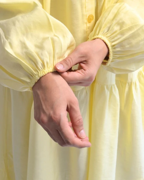 Kadın Modal Tesettür Elbise –Kahverengi– Rahat Kalıp – 135 cm Boy – 1-2 Beden - 3
