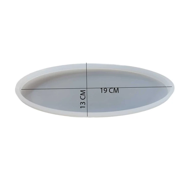 Epoksi Silikon Kalıp  Küçük Oval Tepsi Kalıbı 19 X13 CM - 2