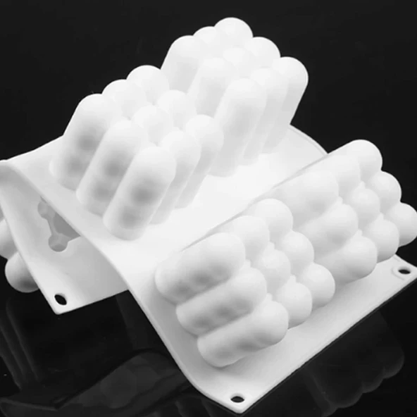 Silikon Kalıp 6 Lı Mum Ve Kek Kalıbı 30X17.5 CM - 1