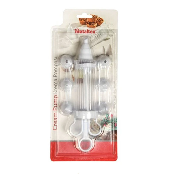 Krema Sıkma Pompası Metaltex  Duy Başlık Hediyeli 7 li - 1