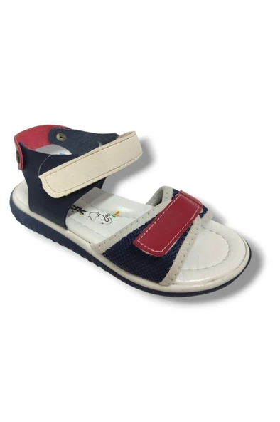 Şiringenç 1543-20 Anatomik Çirt Bant Örgü Kumaş Erkek Çocuk Sandalet Lacivert Kırmızı 26-30 ürün görseli