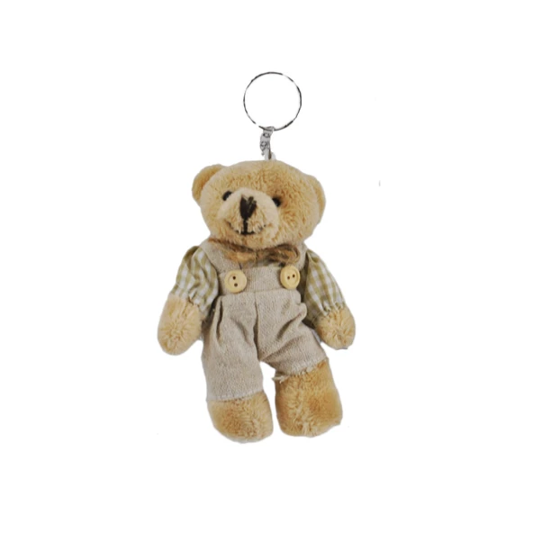 Kıyafetli Peluş Ayıcık Anahtarlık  Erkek Model - 1