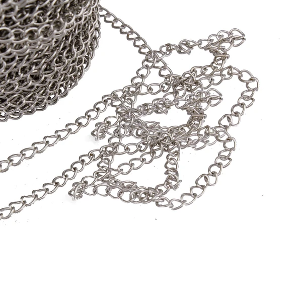 Anahtarlık Zinciri Metrelik Metal 1.2 Cm (1 Metre) Gümüş - 1