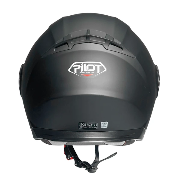 Pilot Road SV Mat Siyah Çene Açılır Motosiklet Kaskı - Resim 3