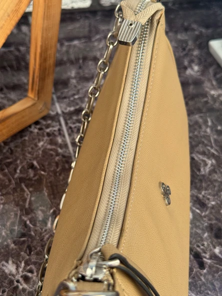 Ghattix Bej Suni Deri Askılı Günlük Kadın El Omuz Çnatası - 4