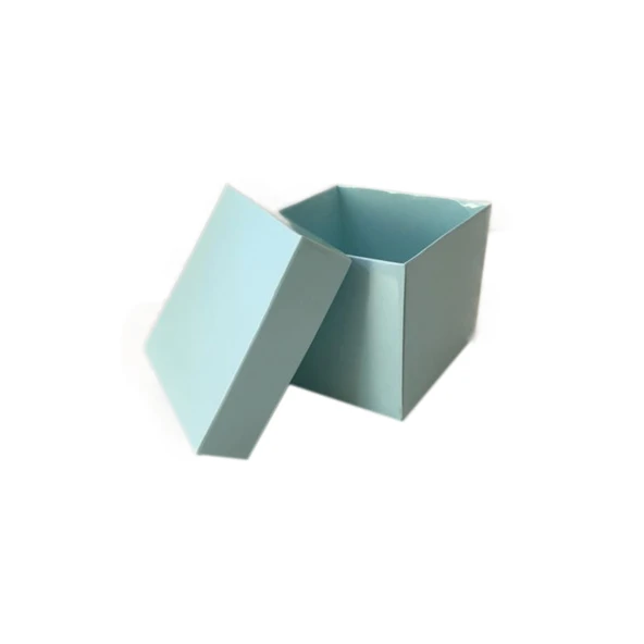 Komple Karton Kutu Düz Renk 8x8x6.5 CM (25 Adet)  Mavi - 1