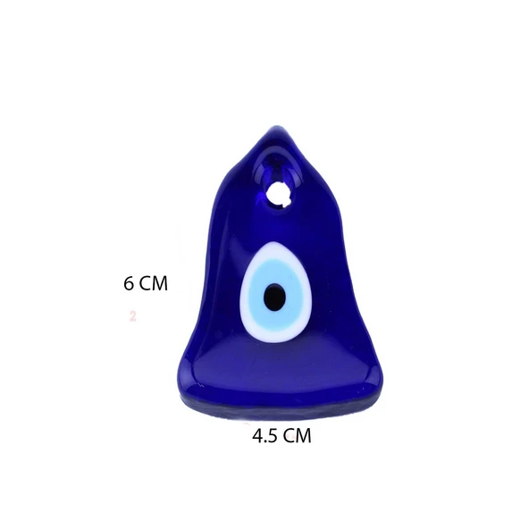Cam Nazar Boncuğu Delikli Çan Modeli Küçük  Boy 4.5X6 CM - 2