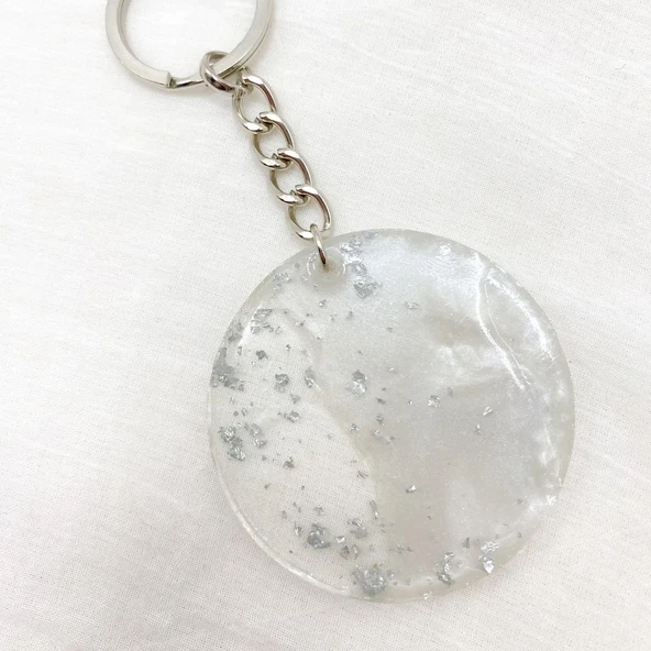 Epoksi Silikon Kalıp Çoklu Yuvarlak Delikli Anahtarlık Kolye Küpe Kalıbı 3.5 CM 49 Lu - 4