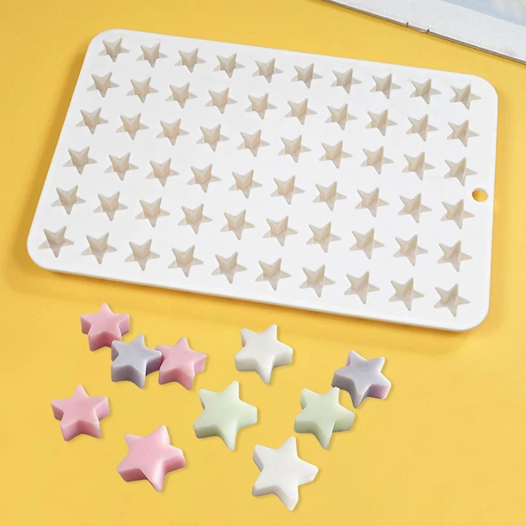 Silikon Kek Kalıp Sugarcraft Minik Yıldız Figürleri Kalıbı Şeker Hamuru Jelibon Kalıbı - 3