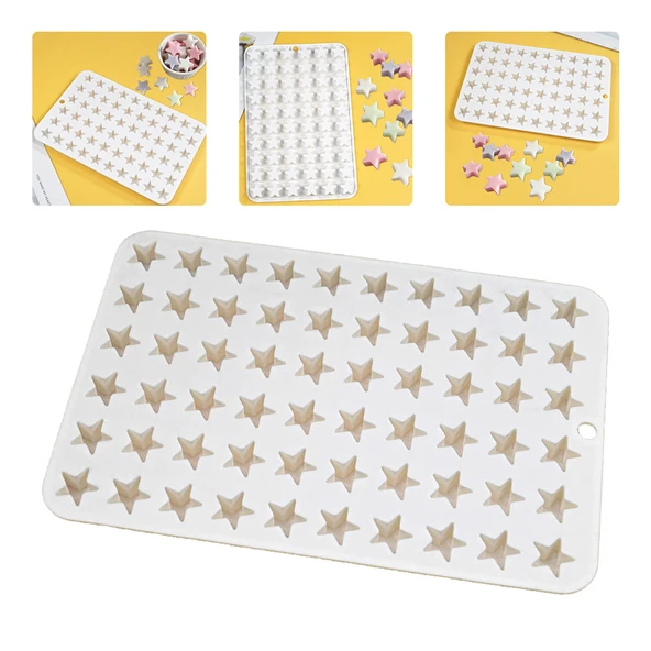 Silikon Kek Kalıp Sugarcraft Minik Yıldız Figürleri Kalıbı Şeker Hamuru Jelibon Kalıbı - 1