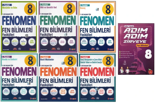 FENOMEN 8.SINIF FEN FASİKÜLLERİ+NEWTON ADIM ADIM ZİRVEYE FEN BİLİMLERİ (7 KİTAP) ürün görseli