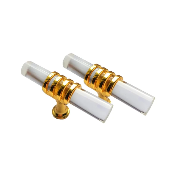 Epoksi Tepsi Kulpu Cam Kulp T Model (2 Adet)  Gold - 3