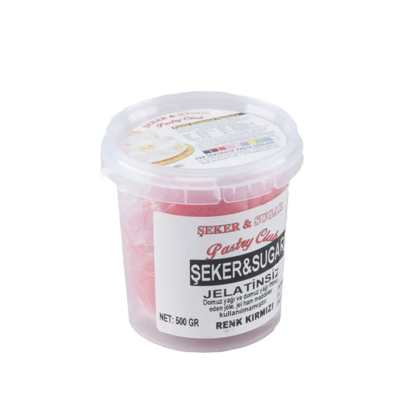 Şeker Sugar Şeker Hamuru Pasta Süsleme Hamuru 500 Gr  Kırmızı - 1