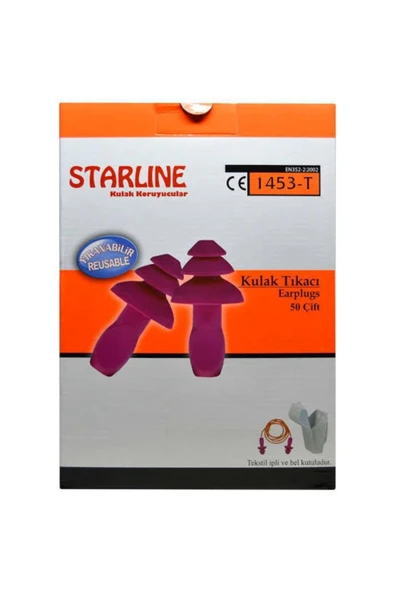 Starline 1453-t Tekstil Ipli Kulak Tıkacı 50 Çift - Resim 3