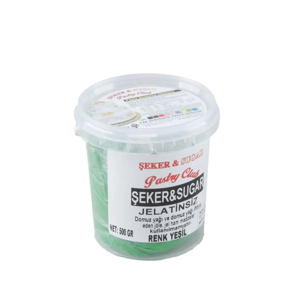 Şeker Sugar Şeker Hamuru Pasta Süsleme Hamuru 500 Gr   Yeşil - 1