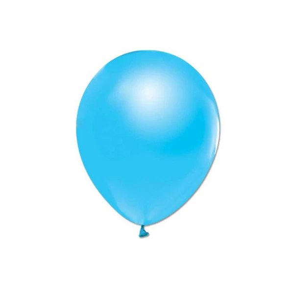 Metalik  Balon 12 İnç Baskısız (100 Adet)  Mavi - 1