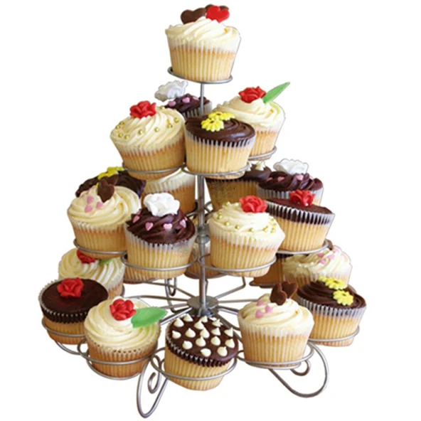 Metal Cupcake Standı 4 Katlı / 23 Lü Kek Standı - 1