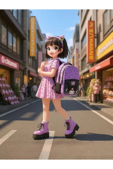 Kuromi DreamBag Okul Çantası 3164 - Resim 6