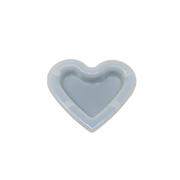 Epoksi Silikon Kalıp Küllük Kalıbı Kalp Modeli  9.5 CM - 1
