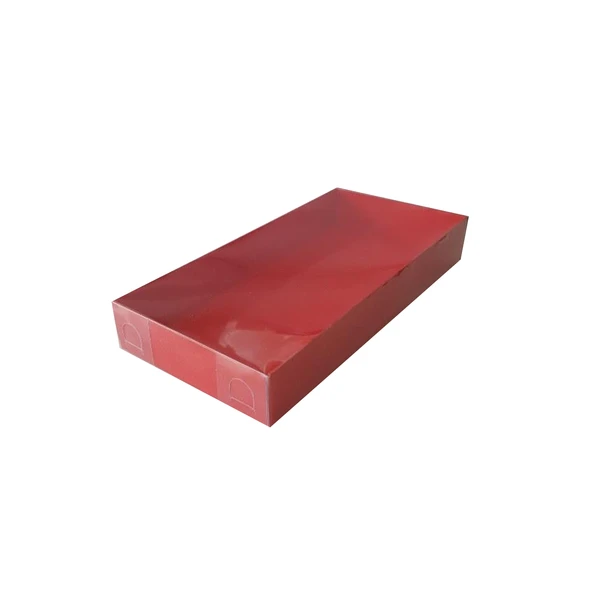 Asetat Kapaklı Karton Kutu 20X10X3 (25 Adet)  Kırmızı - 1