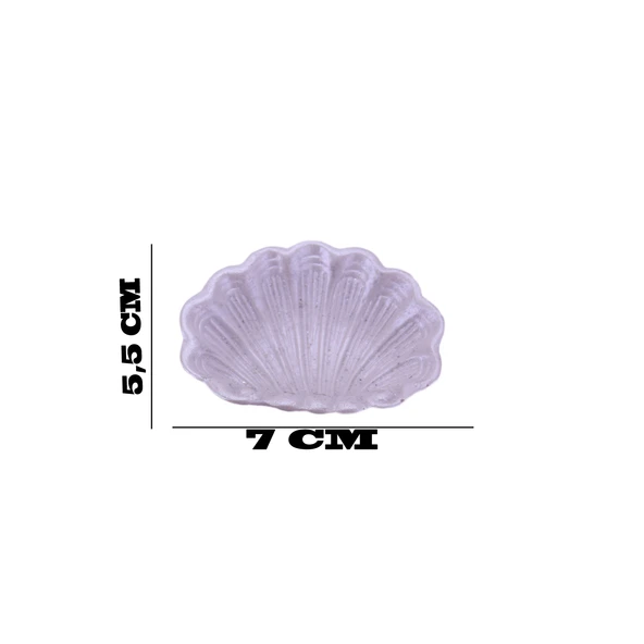 Polyester İstiridye Deniz Kabuğu Şekilli 7 CM (25 Adet)  Sedef - 2