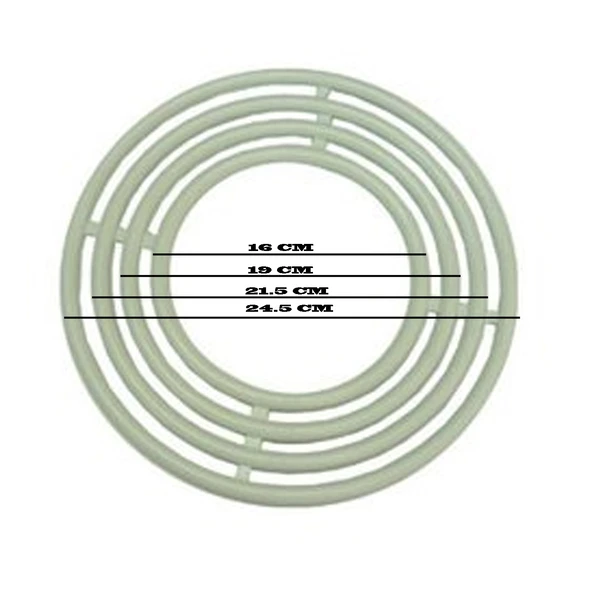 Plastik  Makrome Nakış El Ve  İşi Kasnağı   4 Lü Set - 2