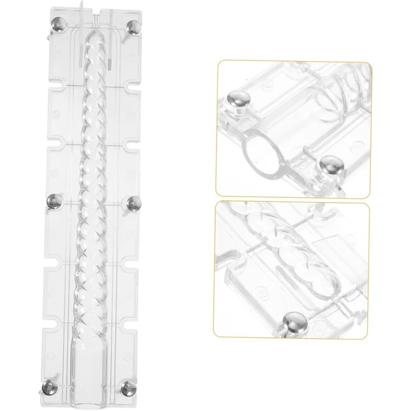Poli Karbon Mum Kalıbı Şamdanlık  Uzun  Burgulu 31 CM - 1