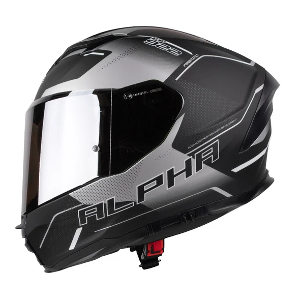 Pilot Alpha SV Mat Siyah Gri Kapalı Motosiklet Kaskı ürün görseli