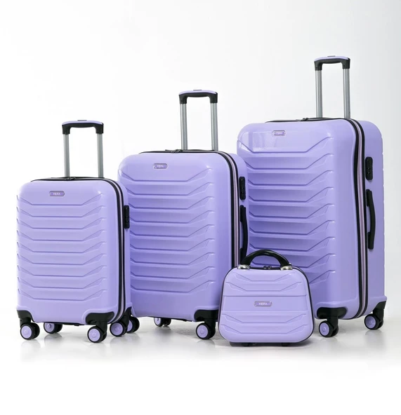 YEFA PP Polipropilen Kırılmaz Kabin & Orta & Büyük ve Makyaj Boy 4'lü Valiz Seti ürün görseli