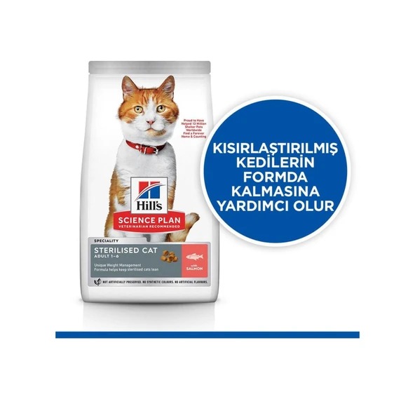 Hill's Science Plan Somonlu Kısırlaştırılmış Yetişkin Kedi Maması 10 KG ürün görseli