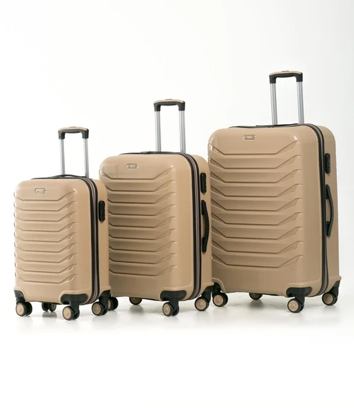 YEFA PP Polipropilen Kırılmaz Kabin & Orta & Büyük Boy 3'lü Valiz Seti ürün görseli