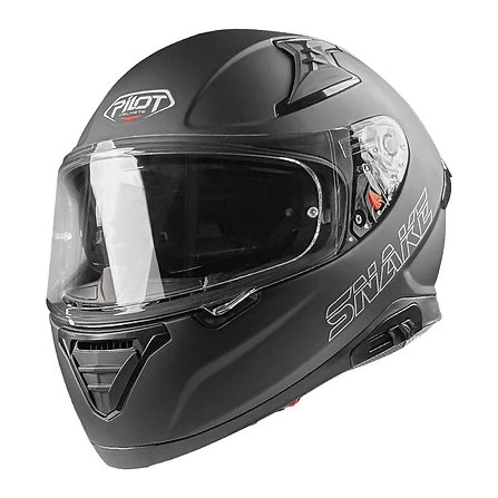 Pilot Snake SV Mat Siyah Kapalı Motosiklet Kaskı - Resim 2